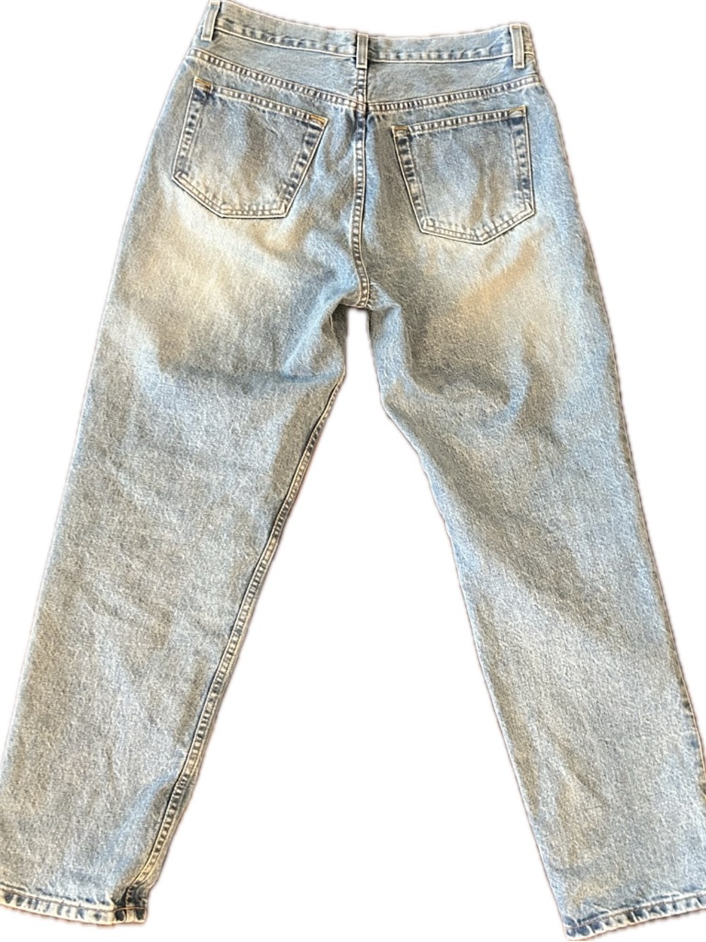 Vintage 1990s Banana Republic Light-Medium Wash Straight Jeans, Baggy Fit - Picture 2 of 16